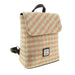 Harris Tweed Tummel Mini Backpack - Small Backpack with Phone Pocket - Heritage Of Scotland - Coral Gingham (COL105)