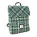 Harris Tweed Tummel Mini Backpack - Small Backpack with Phone Pocket - Heritage Of Scotland - Duck Egg and Cream Check (COL121)