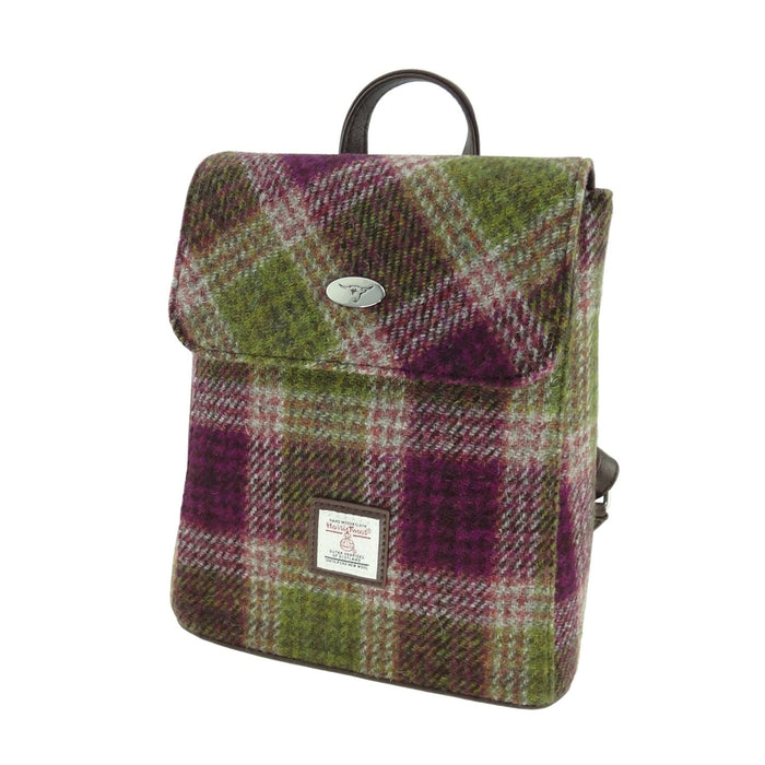 Harris Tweed Tummel Mini Backpack - Small Backpack with Phone Pocket - Heritage Of Scotland - Heather Check (COL125)