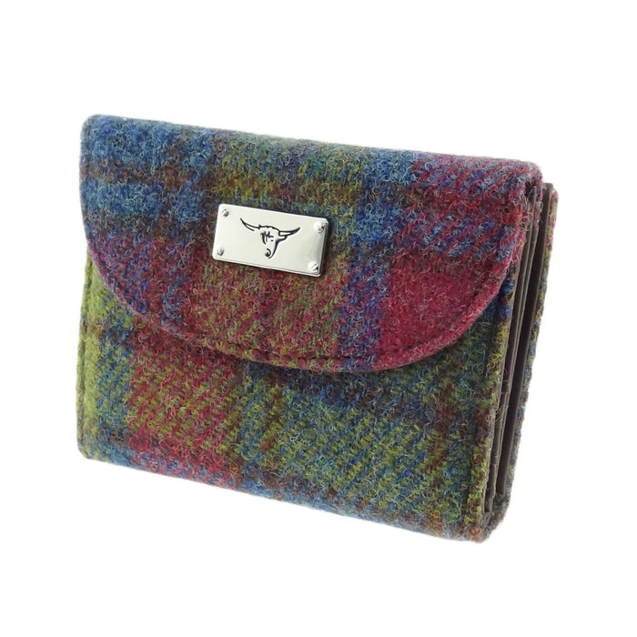 Harris Tweed Wallet - Jura Multi Colour Tartan - Heritage Of Scotland - MULTI COLOUR TARTAN