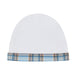 Hat + Mitten - Heritage Of Scotland - WHITE/BLUE TARTAN TRIM
