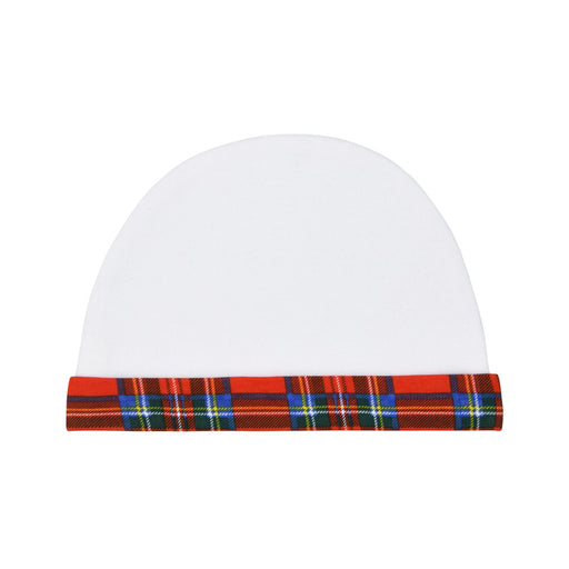 Hat + Mitten - Heritage Of Scotland - WHITE/RED TARTAN TRIM