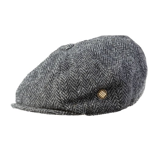 Heddle & Reed Harris Tweed 8Pce Cap Grey Herringbone - Heritage Of Scotland - GREY HERRINGBONE