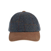 Heddle & Reed Harris Tweed Baseball Cap Blue Multi - Heritage Of Scotland - BLUE MULTI / ONE SIZE