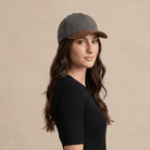 Heddle & Reed Harris Tweed Baseball Cap - GREY HERRINGBONE - Heritage Of Scotland -