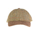 Heddle & Reed Harris Tweed Baseball Cap Mustard Check - Heritage Of Scotland - MUSTARD CHECK