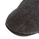 Heddle & Reed Harris Tweed® Flat Cap - Black Herringbone - Heritage Of Scotland - 60