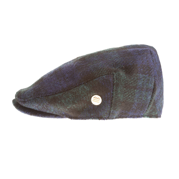 Heddle & Reed Harris Tweed Flatcap Black Watch - Heritage Of Scotland - BLACK WATCH