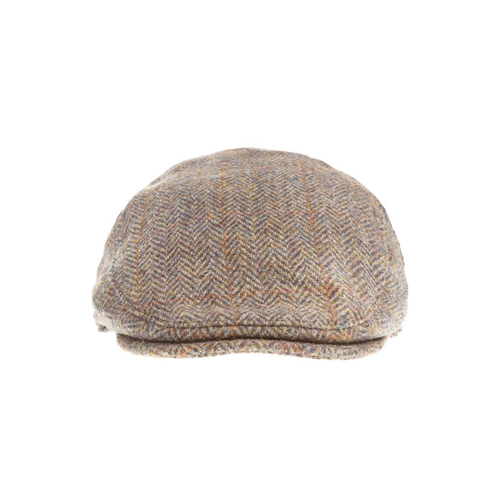 Heddle & Reed Harris Tweed Flatcap Brown Herringbone - Heritage Of Scotland - BROWN HERRINGBONE