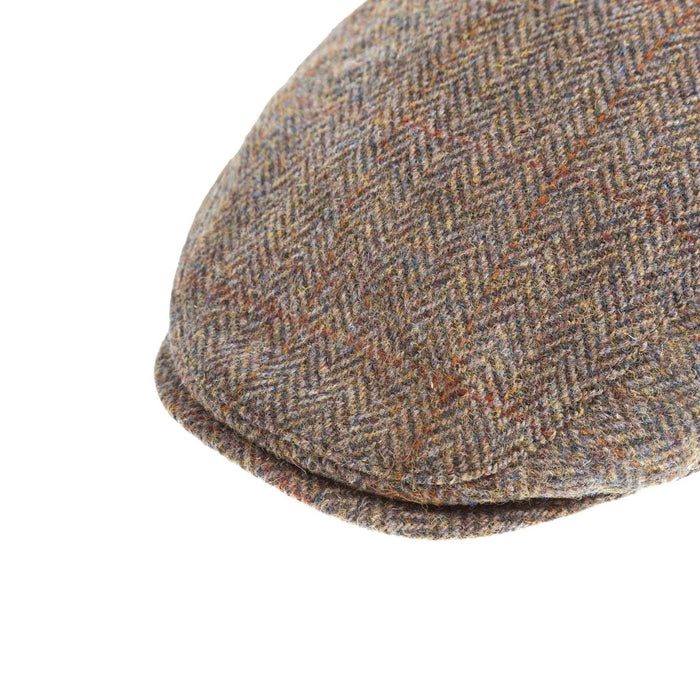 Heddle & Reed Harris Tweed Flatcap Brown Herringbone - Heritage Of Scotland - BROWN HERRINGBONE