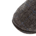 Heddle & Reed Harris Tweed Flatcap Grey Blue Check - Heritage Of Scotland - GREY BLUE CHECK