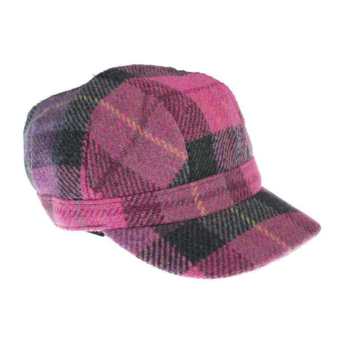 HEDDLE & REED HARRIS TWEED LADIES CADET - Heritage Of Scotland - PURPLE CHECK TRT110
