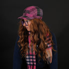 HEDDLE & REED HARRIS TWEED LADIES CADET - Heritage Of Scotland - PURPLE CHECK TRT110