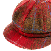 Heddle & Reed Harris Tweed Lds Baker Boy Red Check - Heritage Of Scotland - RED CHECK