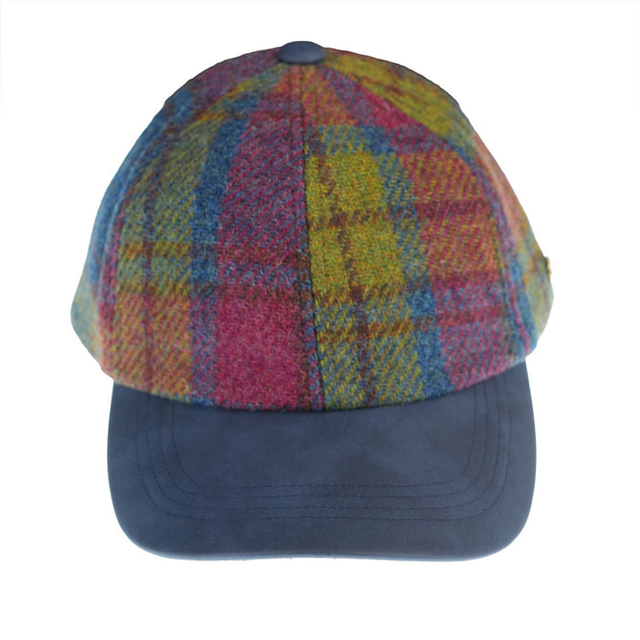 HEDDLE & REED HARRIS TWEED LDS BASEBALL CAP - Heritage Of Scotland - PINK CHECK