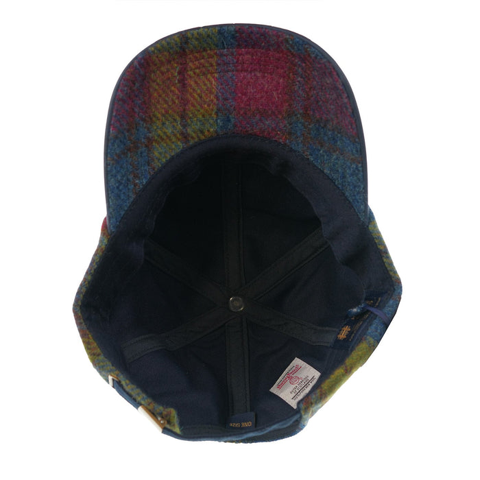 HEDDLE & REED HARRIS TWEED LDS BASEBALL CAP - Heritage Of Scotland - PINK CHECK