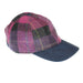 HEDDLE & REED HARRIS TWEED LDS BASEBALL CAP - Heritage Of Scotland - PURPLE CHECK TRT110