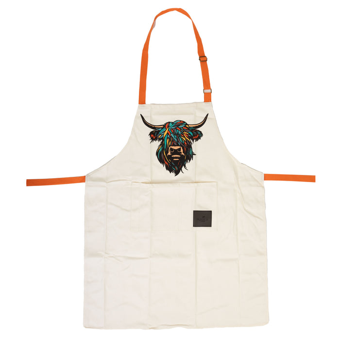 Heilan Coo 100% Cotton Apron - Heritage Of Scotland - MULTICOLOURED