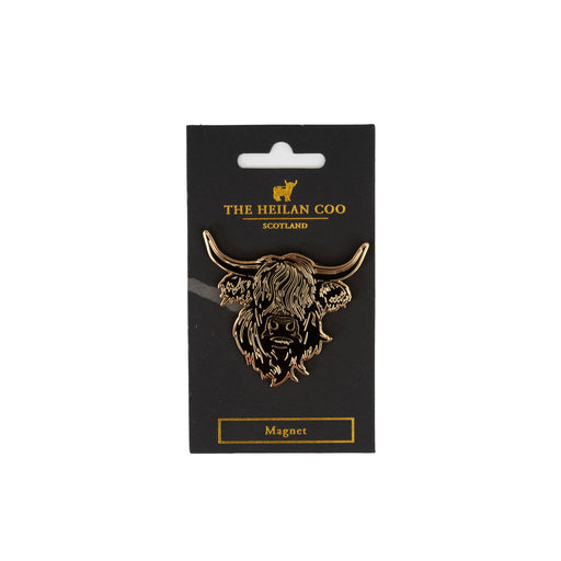 Heilan Coo Enamel Magnet - Heritage Of Scotland - BLACK/GOLD