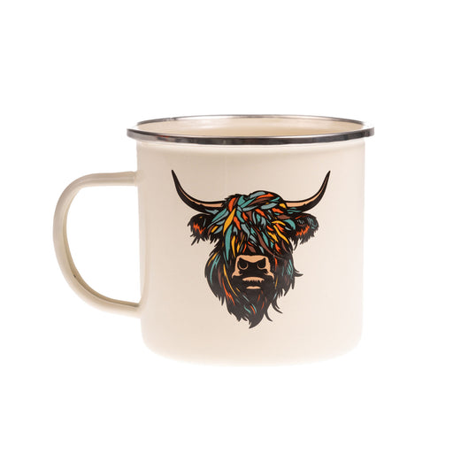 Heilan Coo Enamel Mug - Heritage Of Scotland - MULTICOLOURED