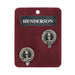 Henderson Clan Badge, Kilt Pin, Lapel Pin, Cufflinks, Keyring/Key Fob & Gift Set — Fine Pewter by Art Pewter — Made in Scotland (Shiny Finish) - Heritage Of Scotland - Cufflinks