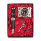 Henderson Clan Badge, Kilt Pin, Lapel Pin, Cufflinks, Keyring/Key Fob & Gift Set — Fine Pewter by Art Pewter — Made in Scotland (Shiny Finish) - Heritage Of Scotland - Gift Set