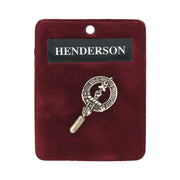 Henderson Clan Badge, Kilt Pin, Lapel Pin, Cufflinks, Keyring/Key Fob & Gift Set — Fine Pewter by Art Pewter — Made in Scotland (Shiny Finish) - Heritage Of Scotland - Lapel Pin