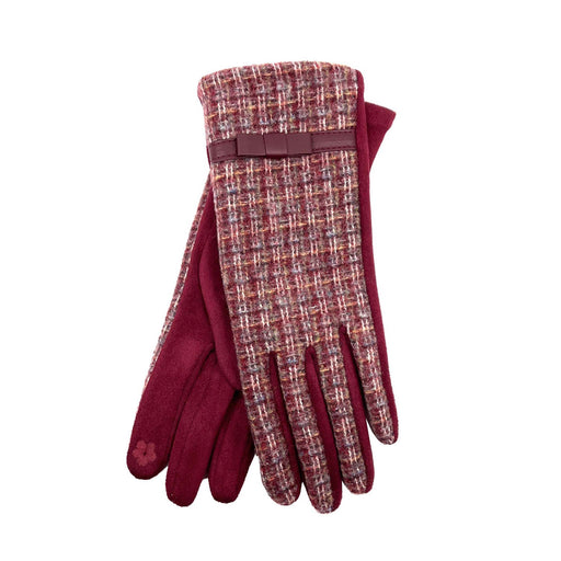 Heritage Coco Tweed Glove - Heritage Of Scotland - OXBLOOD