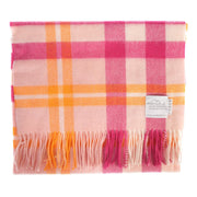Heritage of Scotland 100% Lambswool Wide Scarf – Scotts Check Pink Mix - Heritage Of Scotland - Scotts Check Pink Mix