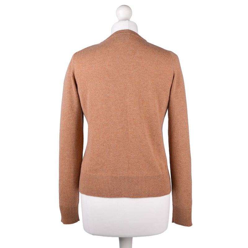 Heritage of Scotland Dunedin Cashmere V‑Neck Cardigan - Camel - 100 % Pure Cashmere - Heritage Of Scotland - XS