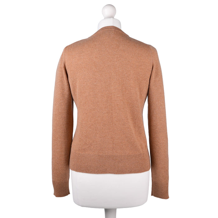 Heritage of Scotland Dunedin Cashmere V‑Neck Cardigan - Camel - 100 % Pure Cashmere - Heritage Of Scotland - XS