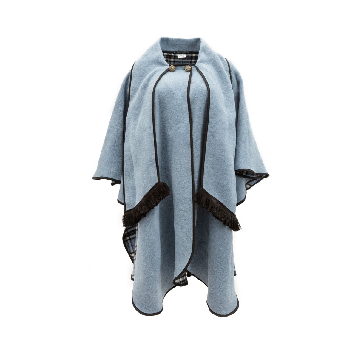 Heritage of Scotland Ladies Warm Reversible Wool Blend Cape - DENIM - Heritage Of Scotland -