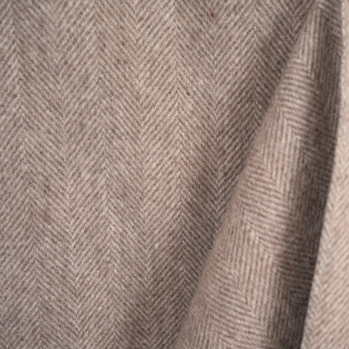 Herringbone Blanket Taupe - Heritage Of Scotland - TAUPE