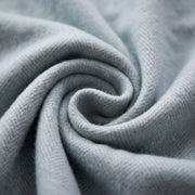 Herringbone Knee Blanket – Pastel Throw with Fringes - Heritage Of Scotland - CORNFLOWER