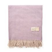 Herringbone Knee Blanket – Pastel Throw with Fringes - Heritage Of Scotland - HEATHER