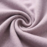 Herringbone Knee Blanket – Pastel Throw with Fringes - Heritage Of Scotland - HEATHER