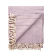 Herringbone Knee Blanket – Pastel Throw with Fringes - Heritage Of Scotland - HEATHER
