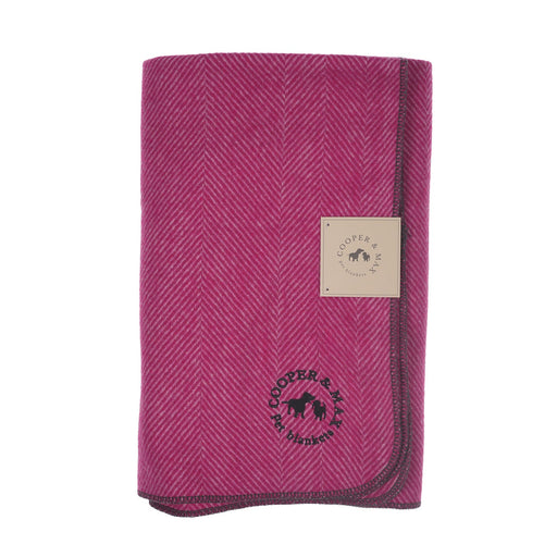 Herringbone Pet Blanket - Heritage Of Scotland - PINK