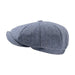 Herringbone Tweed Newsboy Cap - Heritage Of Scotland - BLUE