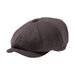 Herringbone Tweed Newsboy Cap - Heritage Of Scotland - OXBLOOD