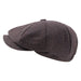 Herringbone Tweed Newsboy Cap - Heritage Of Scotland - OXBLOOD