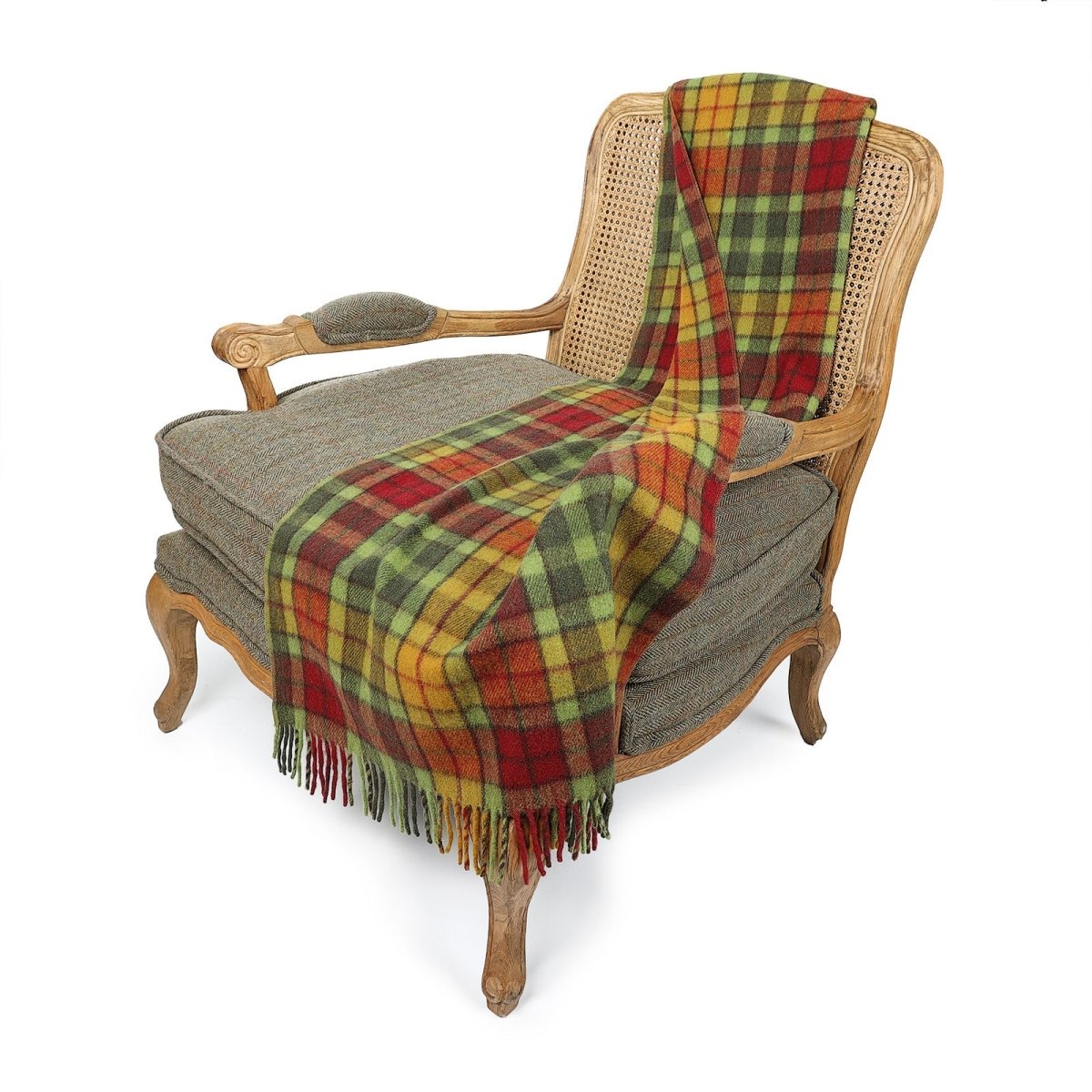 Highland Comfort – Recycled Wool Scottish Tartan Knee Blanket - BUCHANAN AUTUMN - Heritage Of Scotland -