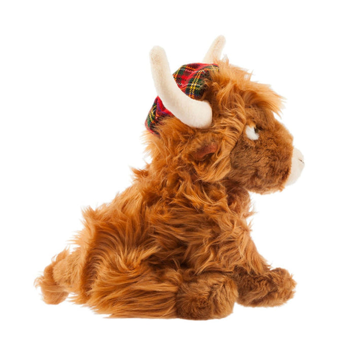 Highland Cow With Tartan Hat - Heritage Of Scotland - BROWN