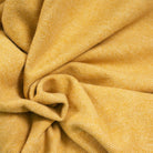 Highland Herringbone Wool Blend Throw Blanket with Tasselled Fringe - MUSTARD - Heritage Of Scotland -