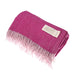 Highland Wool Blend Herringbone Throw Blanket - Extra Warm, Pink - Heritage Of Scotland - PINK
