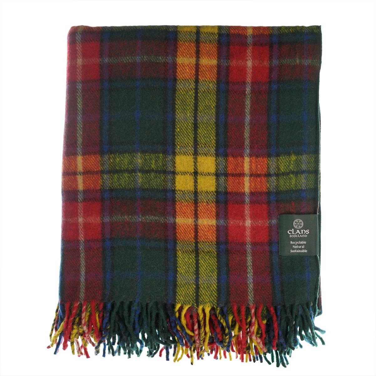 Highland Wool Blend Tartan Blanket - Buchanan Modern - Heritage Of Scotland -