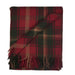 Highland Wool Blend Tartan Blanket Throw - Heritage Of Scotland - DARK MAPLE