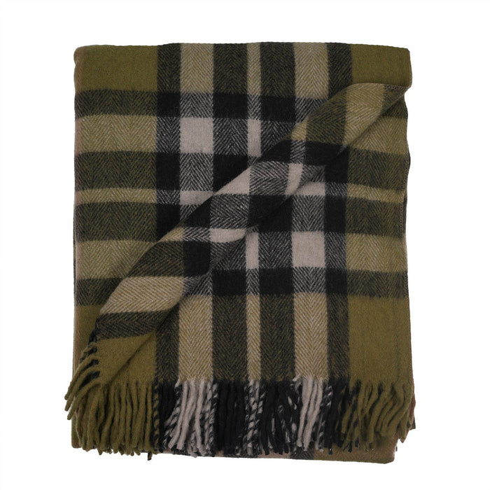 Highland Wool Blend Tartan Blanket Throw - Heritage Of Scotland - EXPLODED SCOTTY THOMSON CYPRESS