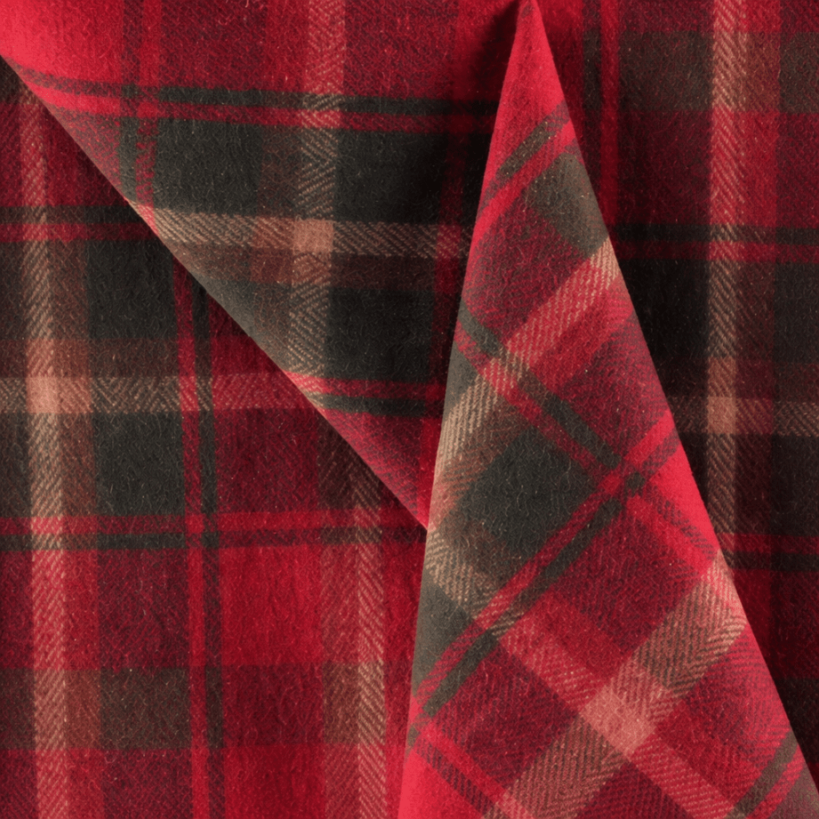 Highland Wool Blend Tartan Blanket / Throw Extra Warm DARK MAPLE - Heritage Of Scotland -