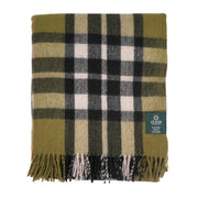 Highland Wool Blend Tartan Blanket / Throw Extra Warm EXPLODED SCOTTY THOMSON CYPRESS - Heritage Of Scotland -
